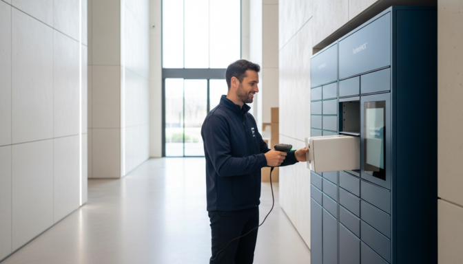 L'immagine rappresenta la fine dello stress delle consegne fallite, delle attese inutili e dei pacchi abbandonati. Per il corriere, FashionPACK™ significa efficienza operativa e una giornata di lavoro più fluida.